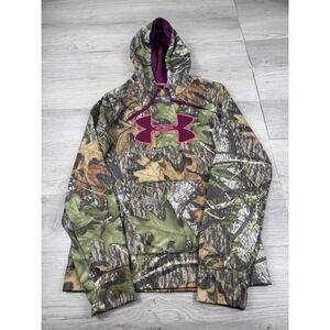 Under Armour Hoodie Women's S Mossy Oak Obssesion Camo Pullover Coldgear